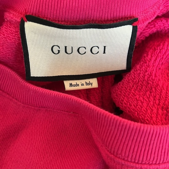 GUCCI Loved Patch Cotton-jersey Sweatshirt In - Picture 6 of 7